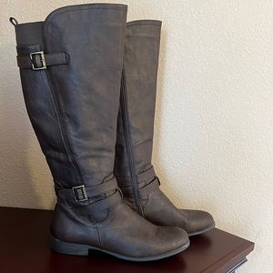 Life Stride, tall brown leather boot, 11